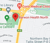 Map Thumbnail Barwon Health North